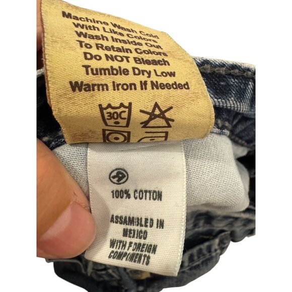 Big Star Pioneer Regular Bootcut Jeans 38R Mens Blue Denim 100% Cotton Distresse - Picture 5 of 9